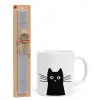 Easter Set, Ceramic Cup (330ml) & Easter aromatic flat candle (30cm) (GRAY)