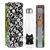 Easter candle, metallic white thermos bottle (500ml) & aromatic flat candle (30cm) (GRAY)
