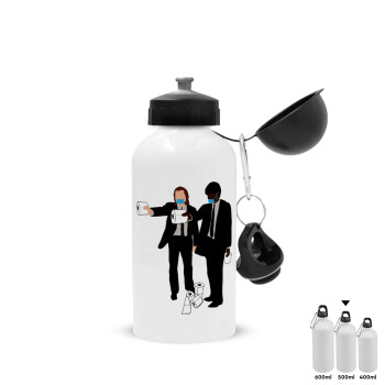Pulp Fiction 3 meter away, Metal water bottle, White, aluminum 500ml
