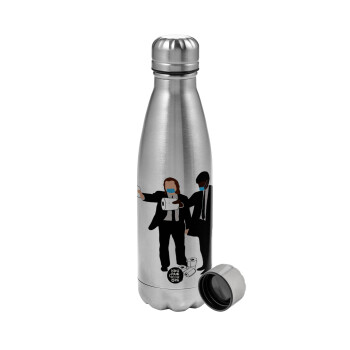 Pulp Fiction 3 meter away, Metallic water bottle, stainless steel, 750ml