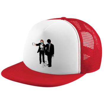 Pulp Fiction 3 meter away, Καπέλο Soft Trucker με Δίχτυ Red/White 