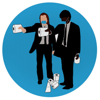 Pulp Fiction 3 meter away, Mousepad Round 20cm