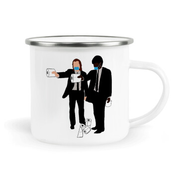 Pulp Fiction 3 meter away, Κούπα Μεταλλική εμαγιέ λευκη 360ml