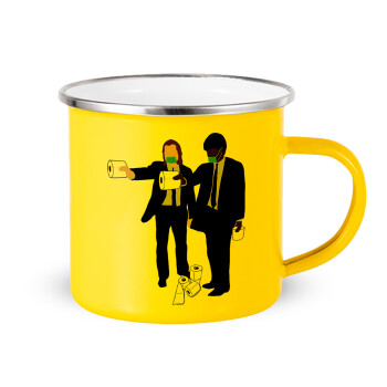 Pulp Fiction 3 meter away, Yellow Enamel Metallic Cup 360ml