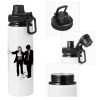 Metal water bottle with safety cap, aluminum 850ml