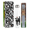 Easter candle, metallic white thermos bottle (500ml) & aromatic flat candle (30cm) (GRAY)