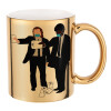 Mug ceramic, gold mirror, 330ml