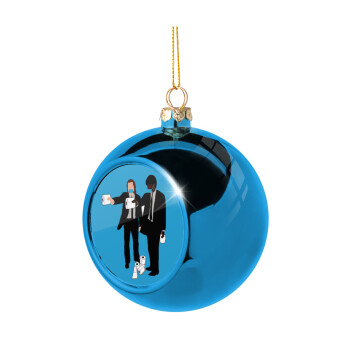 Pulp Fiction 3 meter away, Χριστουγεννιάτικη μπάλα δένδρου Μπλε 8cm