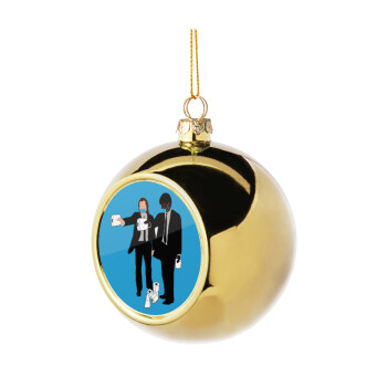 Pulp Fiction 3 meter away, Χριστουγεννιάτικη μπάλα δένδρου Χρυσή 8cm