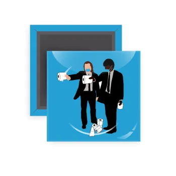 Pulp Fiction 3 meter away, Μαγνητάκι ψυγείου τετράγωνο διάστασης 5x5cm