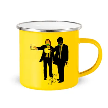 Pulp Fiction 3 meter away, Yellow Enamel Metallic Cup 360ml