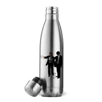 Pulp Fiction 3 meter away, Μεταλλικό παγούρι θερμός Inox (Stainless steel), διπλού τοιχώματος, 500ml