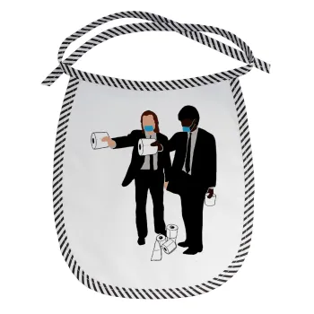 Pulp Fiction 3 meter away, Σαλιάρα μωρού αλέκιαστη με κορδόνι Μαύρη