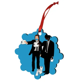 Pulp Fiction 3 meter away, Christmas ornament snowflake wooden 7.5cm