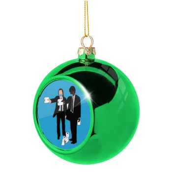 Pulp Fiction 3 meter away, Green Christmas tree ornament ball 8cm