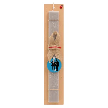Pulp Fiction 3 meter away, Easter Set, wooden keychain & scented Easter candle flat (30cm) (GRAY)