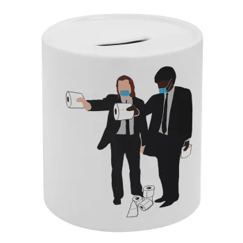 Pulp Fiction 3 meter away, Κουμπαράς πορσελάνης με τάπα