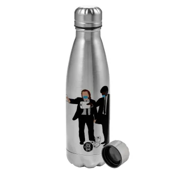 Pulp Fiction 3 meter away, Metallic water bottle, stainless steel, 750ml