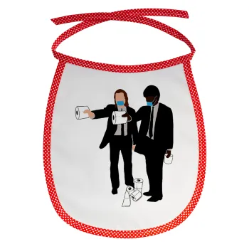 Pulp Fiction 3 meter away, Σαλιάρα μωρού αλέκιαστη με κορδόνι Κόκκινη