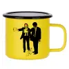 Metallic enamel MATT Yellow cup 360ml