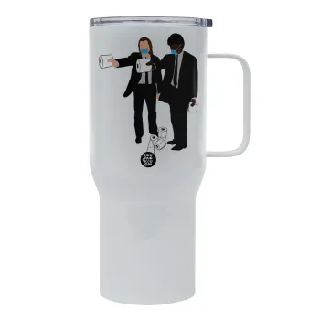 Pulp Fiction 3 meter away, Tumbler με καπάκι, διπλού τοιχώματος (θερμό) 750L