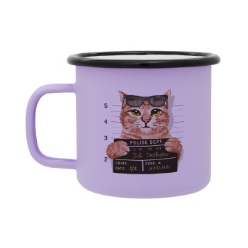 Cool cat, Κούπα Μεταλλική εμαγιέ ΜΑΤ Light Pastel Purple 360ml