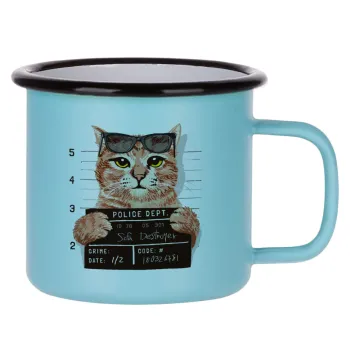 Cool cat, Κούπα Μεταλλική εμαγιέ ΜΑΤ σιέλ 360ml