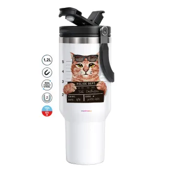 Cool cat, Mega Stainless steel Tumbler with lid, double wall 1,2L
