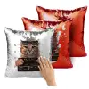 Μαξιλάρι καναπέ Μαγικό Κόκκινο με πούλιες 40x40cm περιέχεται το γέμισμα