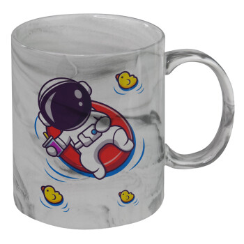 Μικρός αστροναύτης θάλασσα, Mug ceramic marble style, 330ml