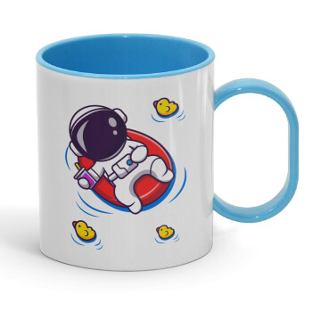 Μικρός αστροναύτης θάλασσα, Κούπα (πλαστική) (BPA-FREE) Polymer Μπλε για παιδιά, 330ml