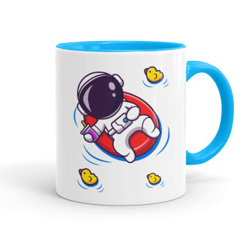 Μικρός αστροναύτης θάλασσα, Mug colored light blue, ceramic, 330ml