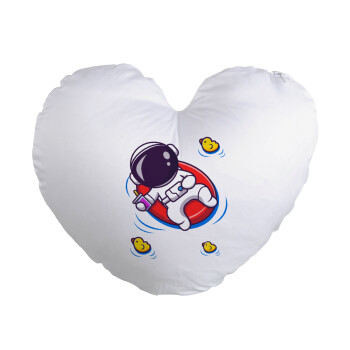Μικρός αστροναύτης θάλασσα, Μαξιλάρι καναπέ καρδιά 40x40cm περιέχεται το  γέμισμα
