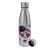 Metallic water bottle, stainless steel, 750ml