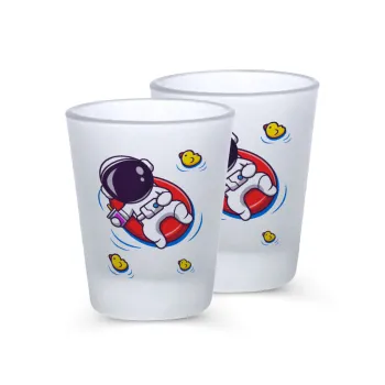 Μικρός αστροναύτης θάλασσα, Σφηνοπότηρα γυάλινα 45ml του πάγου (2 τεμάχια)