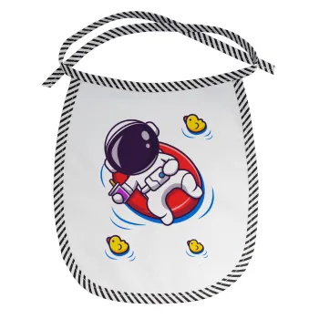 Μικρός αστροναύτης θάλασσα, Σαλιάρα μωρού αλέκιαστη με κορδόνι Μαύρη