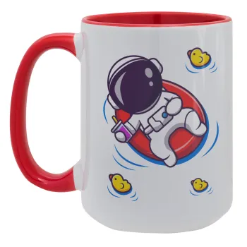 Μικρός αστροναύτης θάλασσα, Κούπα Mega 15oz, κεραμική Κόκκινη, 450ml