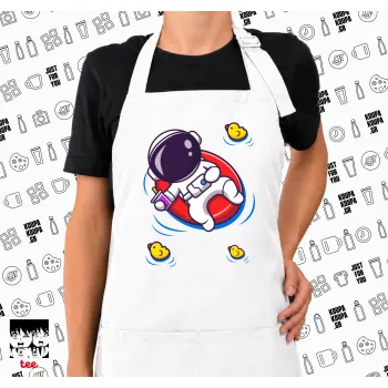 Μικρός αστροναύτης θάλασσα, Ποδιά μακριά Σεφ ολόσωμη με τσέπες white (ΕΝΗΛΙΚΩΝ)