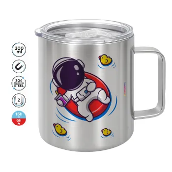 Μικρός αστροναύτης θάλασσα, Double-walled stainless steel mug 300ml with temperature-retaining lid