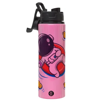 Μικρός αστροναύτης θάλασσα, Μεταλλικό παγούρι νερού με καπάκι ασφαλείας, αλουμινίου 850ml