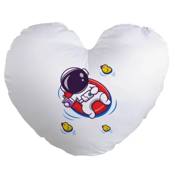 Μικρός αστροναύτης θάλασσα, Μαξιλάρι καναπέ καρδιά 40x40cm περιέχεται το  γέμισμα