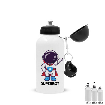 Little astronaut, Metal water bottle, White, aluminum 500ml
