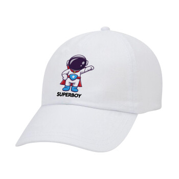 Little astronaut, Καπέλο Ενηλίκων Baseball Λευκό 5-φύλλο (POLYESTER, ΕΝΗΛΙΚΩΝ, UNISEX, ONE SIZE)