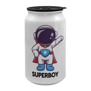 Little astronaut, Κούπα ταξιδιού μεταλλική με καπάκι (tin-can) 500ml