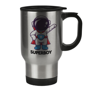 Little astronaut, Stainless steel travel mug with lid, double wall 450ml