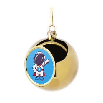 Little astronaut, Χριστουγεννιάτικη μπάλα δένδρου Χρυσή 8cm