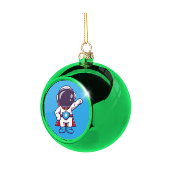 Little astronaut, Χριστουγεννιάτικη μπάλα δένδρου Πράσινη 8cm