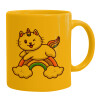 Ceramic coffee mug yellow, 330ml