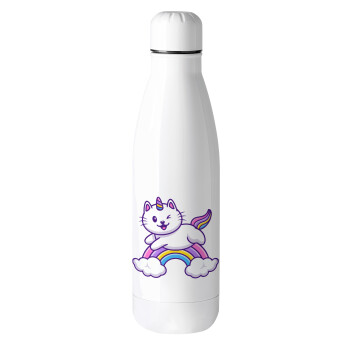 Cute cat unicorn, Μεταλλικό παγούρι θερμός (Stainless steel), 500ml