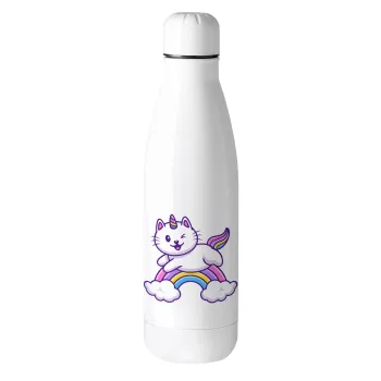 Cute cat unicorn, Metal mug thermos (Stainless steel), 500ml